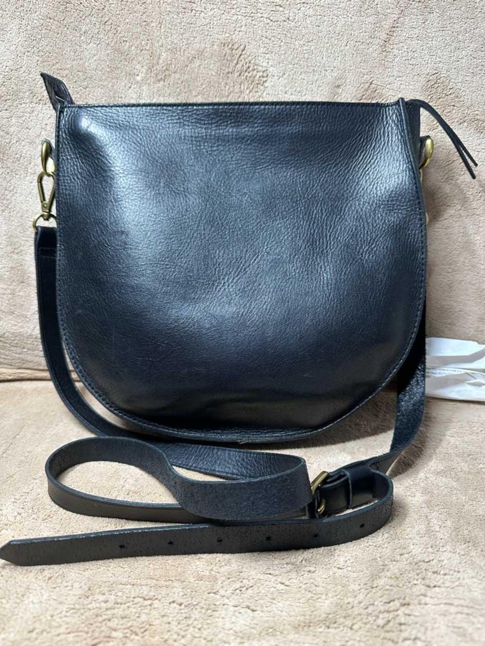 Madewell Black Leather Saddle Crossbody Bag - Picture 11 of 11